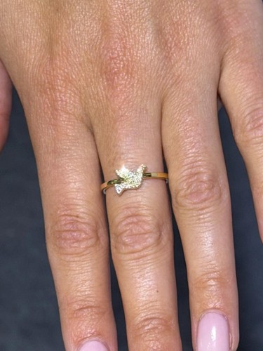 14k jaune naturel diamants - jaune,