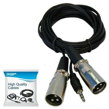 Câble XLR double connecteur HQRP 3,5 mm pour Behringer B2031A