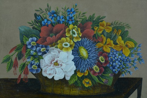Tableau ancien bouquet - , de