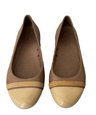 Ballerine Crocs Cap Toe Marron Beige Taille W6 US / 36 - 37 EU / 4 UK
