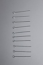 Lot de 20/50/100/200...tige, clou à oeil métal argenté de 28mm de long pour fimo