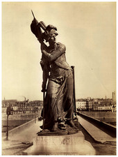 France, Orléans, Statue de Jeanne d'Arc, par Gois Vintage albumen print, Ph