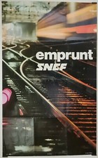 Emprunt SNCF 1977 Affiche Originale Chemin de Fer Économie