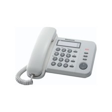 Panasonic KX-TS520EX1W Téléphone Fixe Maison Bureau Carnet D'Adresses 50 Numéro