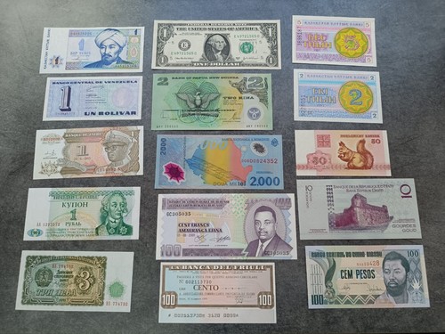 Lot billets du monde - du,