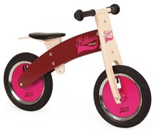 Draisienne bois Bikloon Rose et Bordeaux - Vélo sans pédales - Janod 3-6 ans