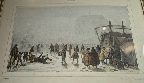 Gravure ancienne 1829 canal - canal, de
