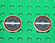 2 x Lego White Tile Round 2x2 ref 14769pb022 Set 75072 ARC-170 Starfighter