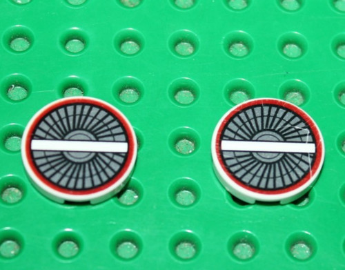 Lego white tile round 2x2 - round,