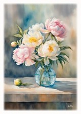 Tableau fleurs  nature morte -