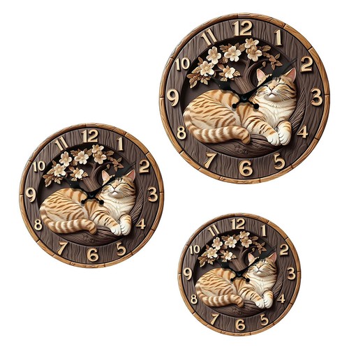 Horloge murale avec chat - horloge,
