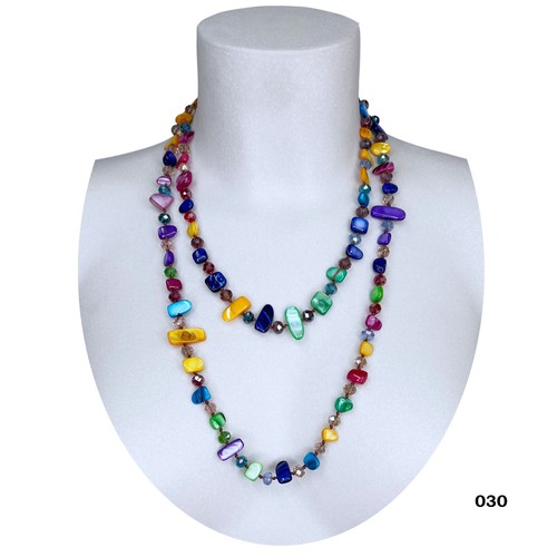 Collier long perles mère - collier,