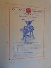  prospectus catalogue : aplatisseur combiné de grains  RENSON et Cie  série R