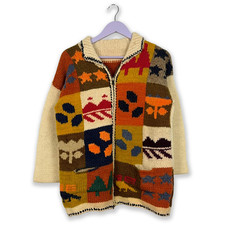 Pull vintage 100 laine - laine, fait