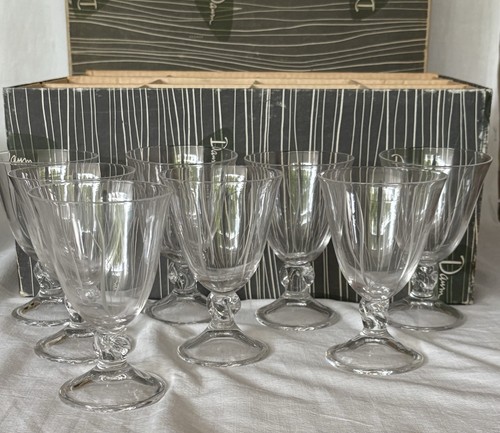 Verres pied cristal de - 8,