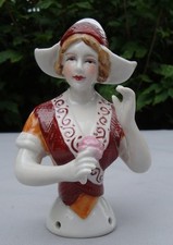 Demi-poupee Figurine Hollandaise Half Doll Pincushion Arms Away Style Art Deco S
