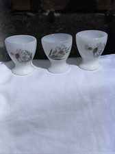 3 Coquetiers en arcopal  déco floral