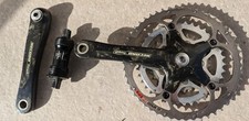 Pédalier Campagnolo Record Double Adapté en Triple Plateaux 