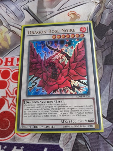 Dragon rose noire - noire, fr004