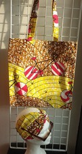 Tote bag/  Sac Tissu.  coton Wax'et le bandeau cheveux Femme. Lot 2 pièces  