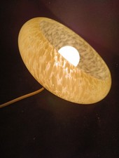 Joli Abat Jour En Verre Soufflé Dans Les Tons De Vert Très Clair Années 30/40