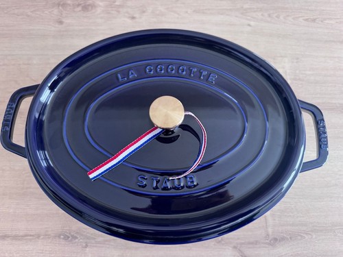 Staub cocotte ovale bleu - staub,