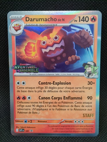 Carte pokemon darumacho - carte, de