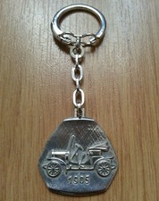 PORTE CLES BIJOU DE SAC ancien ROLLS ROYCE 1905 en ARGENT MASSIF 835 poinçons