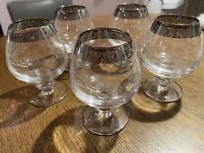 5 verres à cognac en cristal