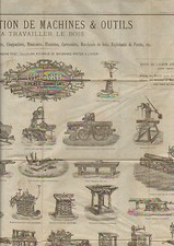 PARIS (XII°) MACHINES & OUTILS à TRAVAILLER LE BOIS "GERARD" AFFICHE en 1880