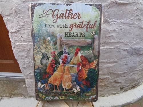 Tole metal poule coq ferme - tole,