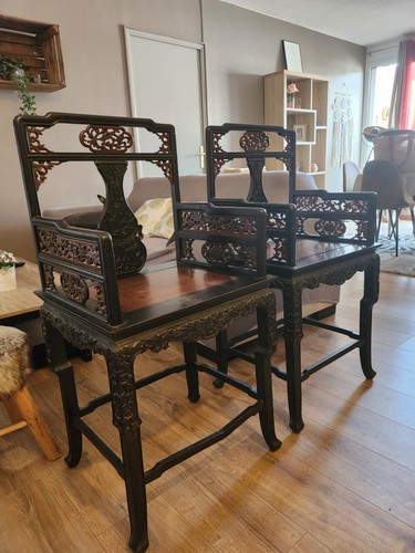 Paire fauteuils chinois - de,