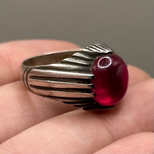 Bague ancienne argent - en,