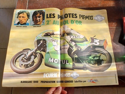 Moto affiche ancienne bol or - affiche,