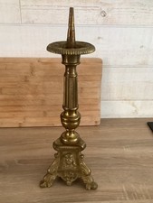 ANCIEN  PIQUE-CIERGE CLASSIQUE/BRONZE/EGLISE/CHATEAU/RELIGIEUX