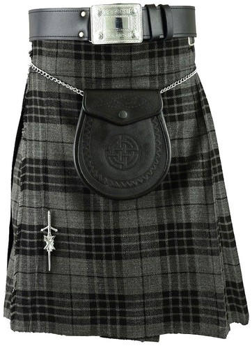 Gris écossais kilt - gris, à