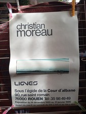 Affiche Exposition Christian MOREAU 1986 originale Oeuvre Rouen Signée