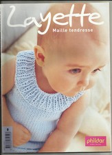 LIVRE CATALOGUE TRICOT CROCHET LAYETTE PHILDAR  N° 407 