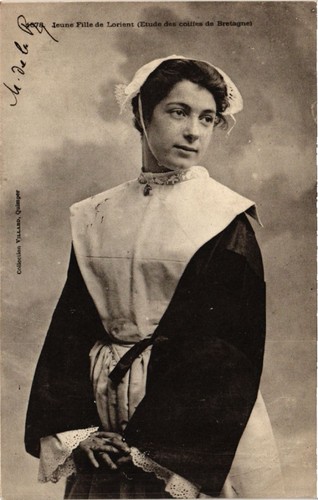Cpa jeune fille lorient - fille,