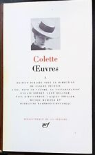 LA PLEIADE COLETTE OEUVRES TOME 1 SOUS COFFRET ET RHODOID TBE