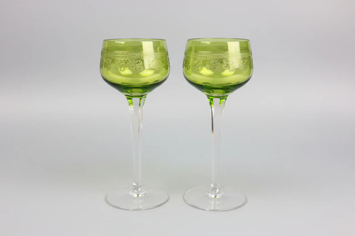Verres vin rhin cristal vert - verres,