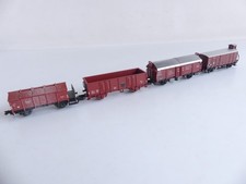 DIVERS N 1:160 / 4 WAGONS A ESSIEUX TYPE COUVERT ET TOMBEREAU