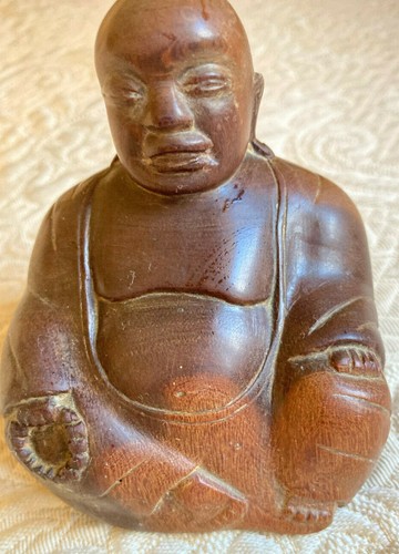 Antique buddah sitting wood - antique,