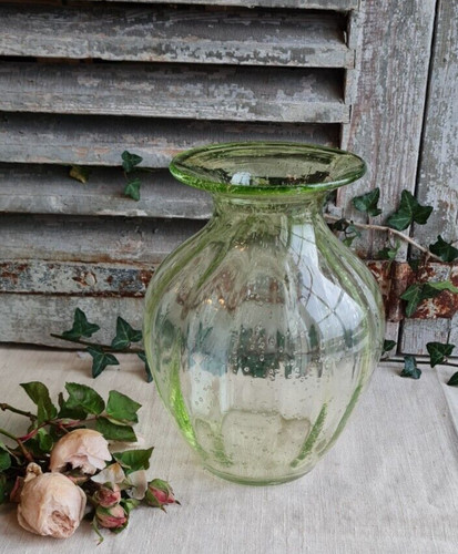 Ancien vase vert ouraline - ancien,