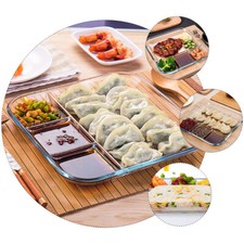  Assiette De Restauration En Verre Trempé Plaques Séparées Assiettes Divisées