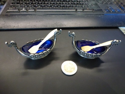 Rare paire salerons aux - rare,