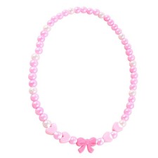 Filles Perles Collier Simulé Bowknot Collier de Perles pour Enfants Bijoux