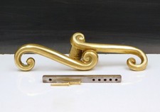 ☐7X7mm Ancienne Paire de Poignées, Béquilles de Porte en bronze, Style aquitaine