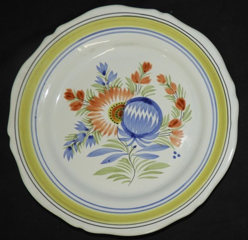 Assiette quimper décor floral - assiette,