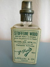 Ancien flacon STOFFEINE WOOD LEFRANC Paris pour peintures à l'huile sur tissu
